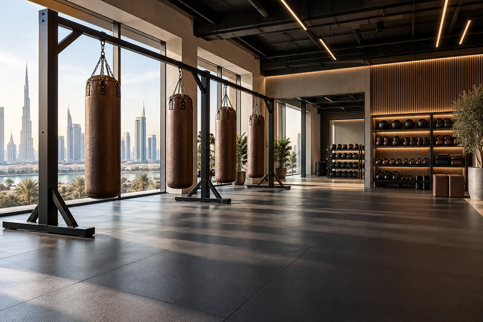 Illustrative Premium Dubai boxing training studio