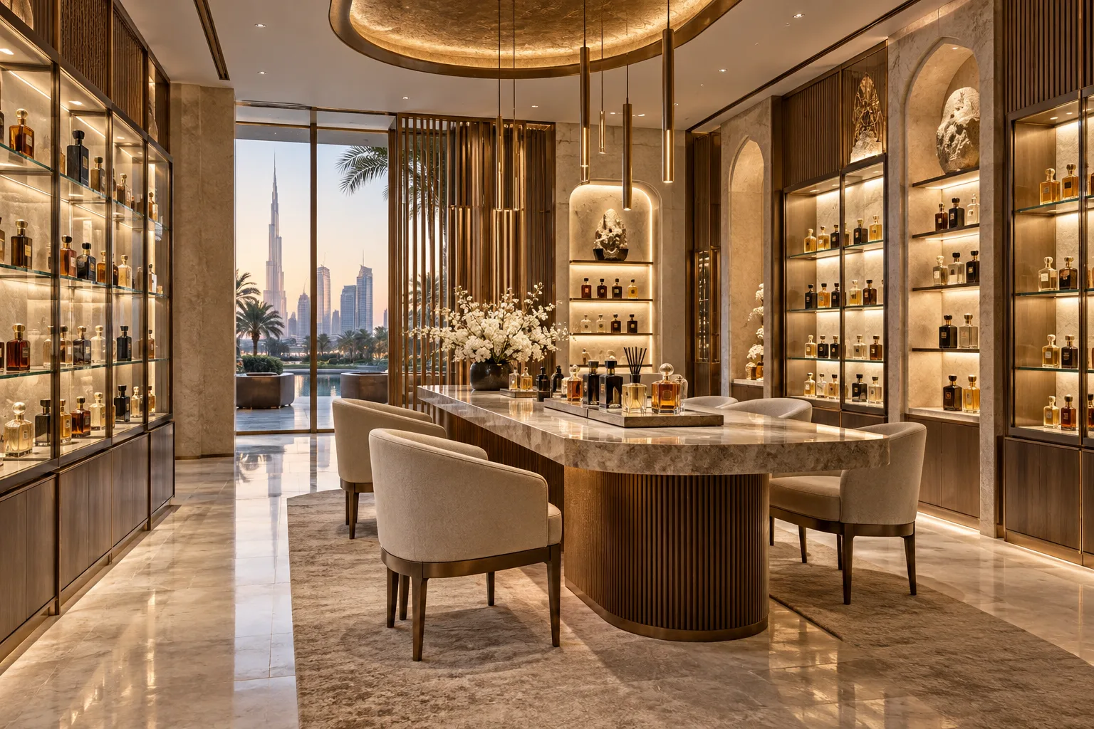 Illustrative Premium Dubai perfume retail boutique